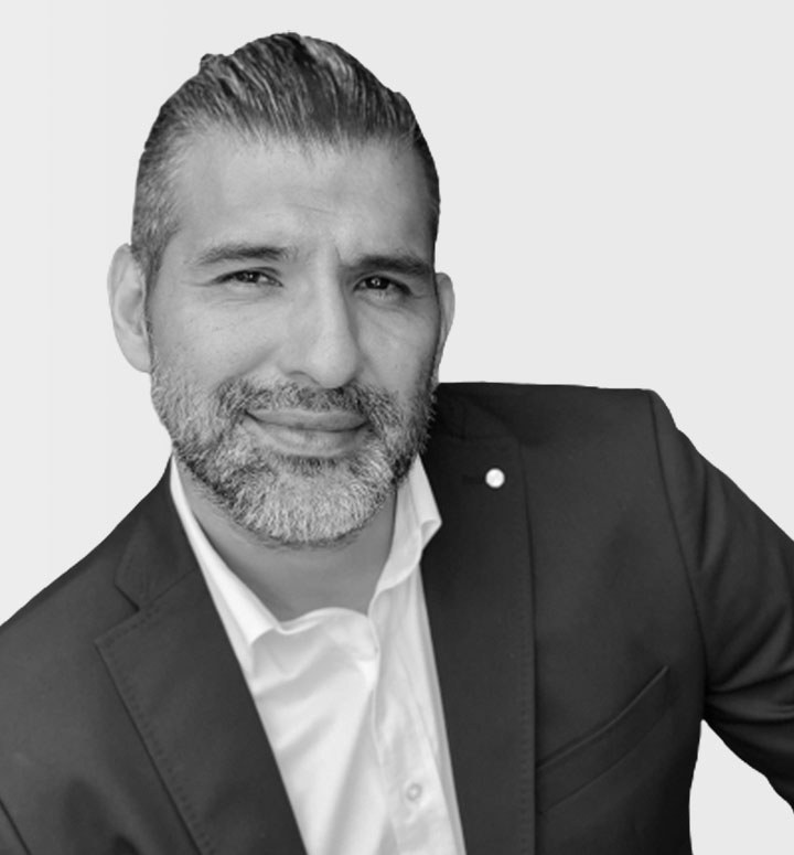 Marvin Valladares, black-and-white portrait